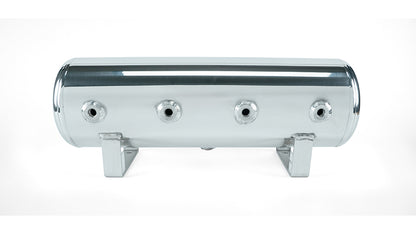 Air Lift Performance 2.5 Gal. Polished Tank w/ Viair 444c chrome compressor, 1/4" & 3/8" fittings & tank mounting hardware