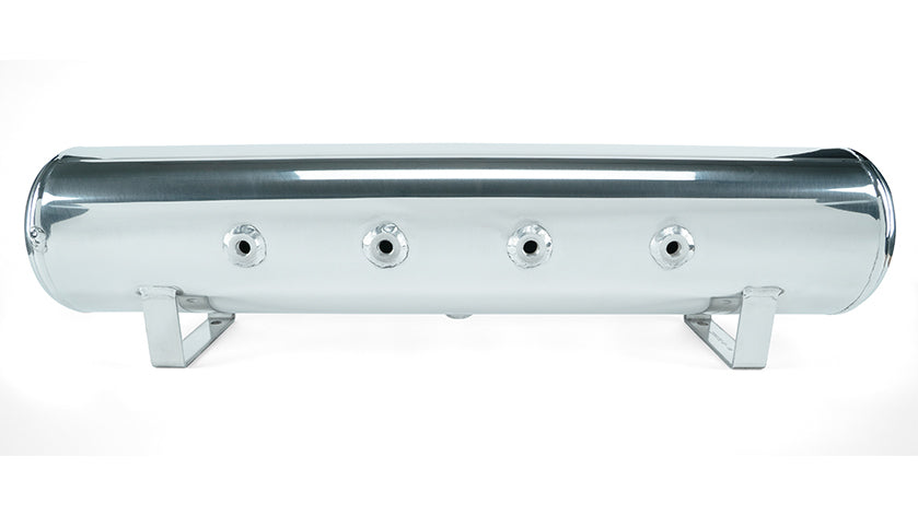 Air Lift Performance 4 Gallon 7-Port Polished Tank w/ Viair 444c chrome compressor, 1/4" & 3/8" fittings & tank mounting hardware