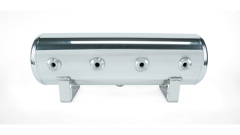 Air Lift Performance 2.5 Gallon Polished Tank w/ Viair 444c black compressor, 1/4" & 3/8" fittings & tank mounting hardware