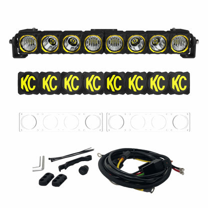 KC HiLiTES The KC FLEX ERA(R) LED Light Bar has a flexible design, combo/spot lenses included, high-output and amber backlight power modes, and KC's legendary quality.