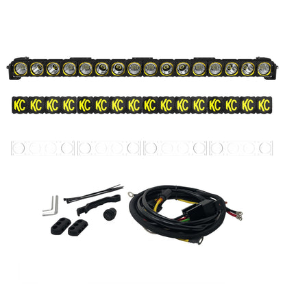 KC HiLiTES The KC FLEX ERA(R) LED Light Bar has a flexible design, combo/spot lenses included, high-output and amber backlight power modes, and KC's legendary quality.