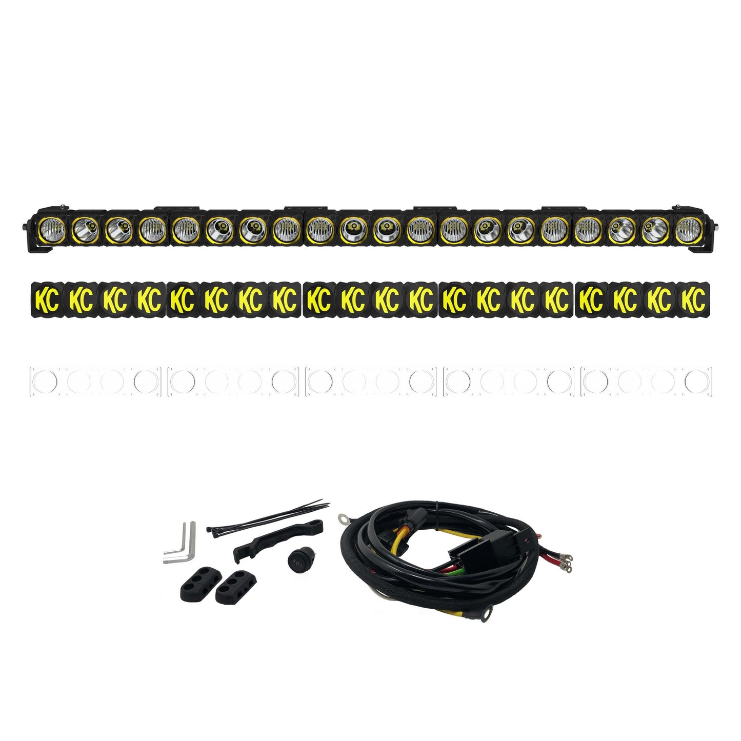 KC HiLiTES The KC FLEX ERA(R) LED Light Bar has a flexible design, combo/spot lenses included, high-output and amber backlight power modes, and KC's legendary quality.