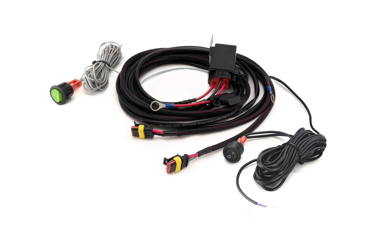 TRIPLE-R-LIGHTS Two-Lamp Wiring Kit with Momentary Switch (3-Pin, Superseal, 12V)