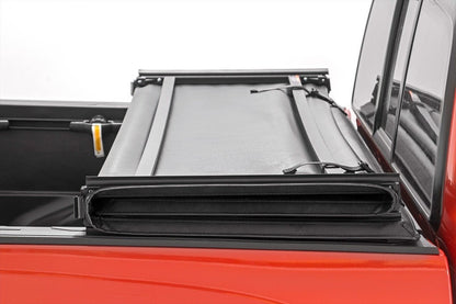 Rough Country Soft Tri-Fold Bed Cover | 6'7" Bed | Chevy/GMC Sierra 1500 (19-26)/Silverado 1500 (19-26)