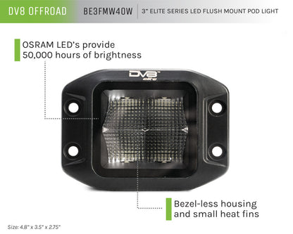 DV8 Offroad DVE LED Light Bars & Cubes