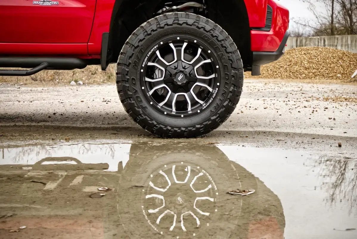 Rough Country 93 Series Wheel | One-Piece | Machined Black | 20x9 | 6x5.5/6x135 | 0mm by Rough Country
