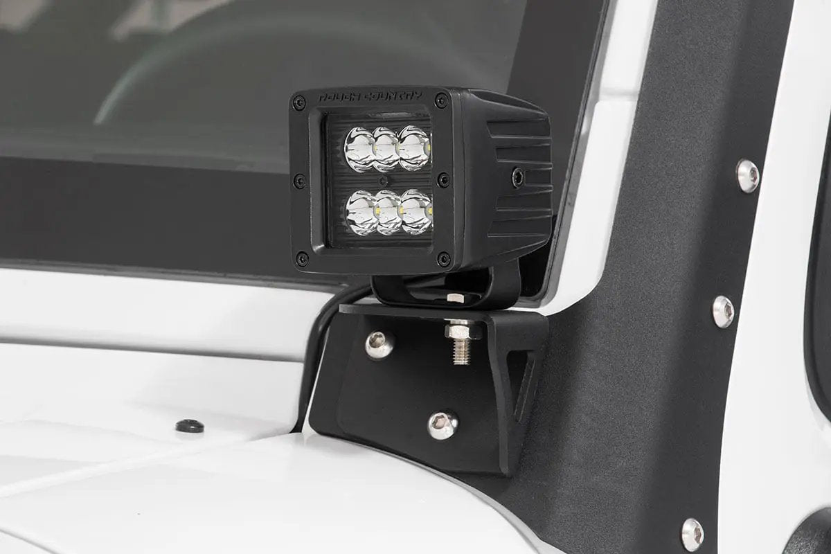 Rough Country 2 Inch Black Series LED Light Pods | Spot | Square by Rough Country