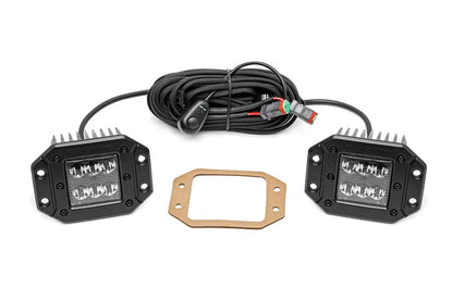 Rough Country 2 Inch Black Series LED Light Pods | Spot | Flush Mount by Rough Country
