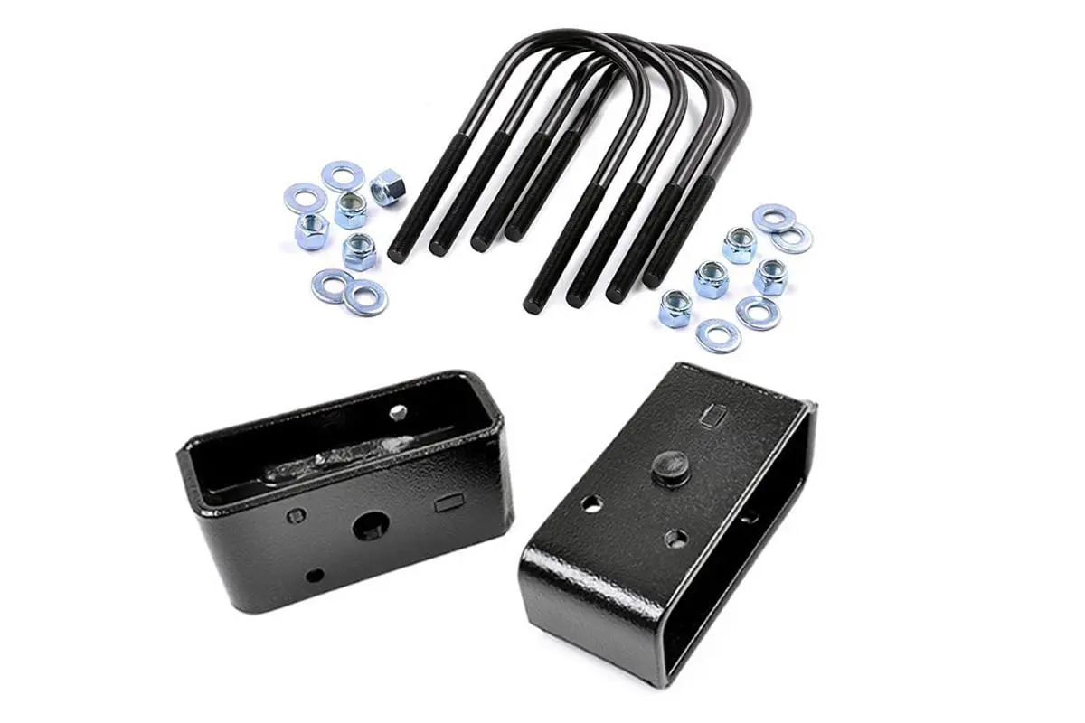 Rough Country 2 Inch Block & U-Bolt Kit | Ford F-250 Super Duty 2WD/4WD (2011-2016) by Rough Country