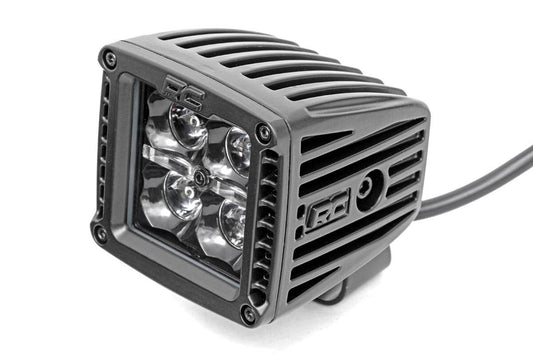 Rough Country 2 Inch Black Series LED Light Pods | Spot | Square | Cool White DRL