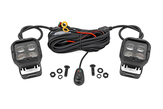 Rough Country 2 Inch SAE Driving Light Pods | Pair