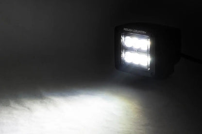 Rough Country 2 Inch Black Series LED Light Pods | Spot | Square by Rough Country