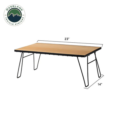 OVS Kick It Collapsable Camp Table - Wood Base & Storage Bag by OVS