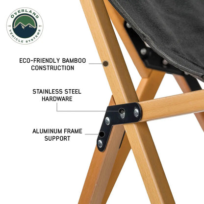 OVS Kick It Wooden Camp Chair - Wood Base & Storage Bag by OVS