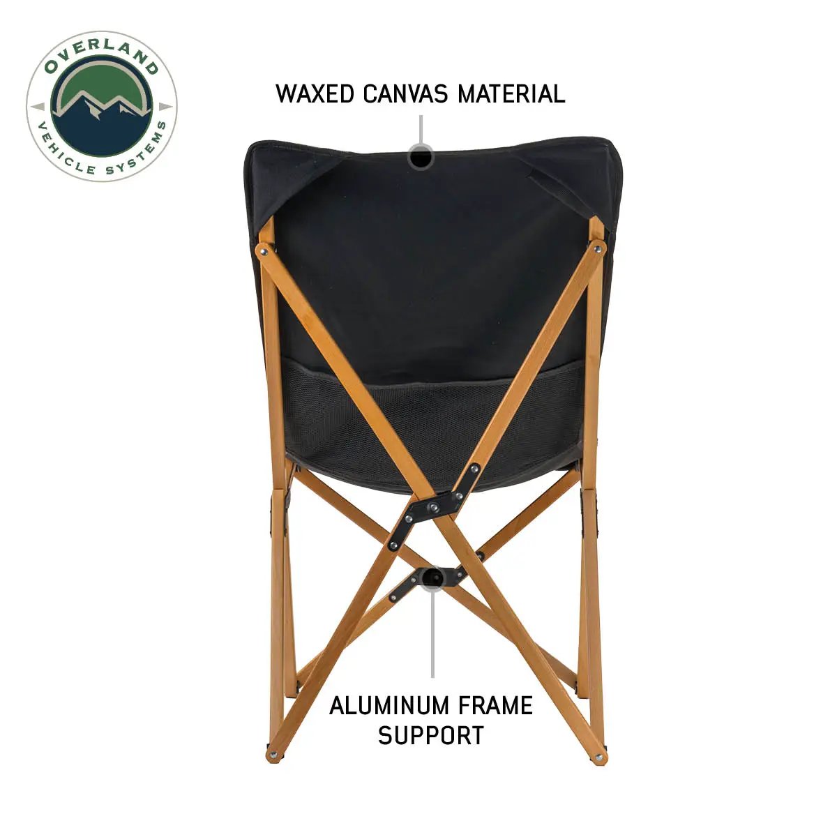 OVS Kick It Wooden Camp Chair - Wood Base & Storage Bag by OVS