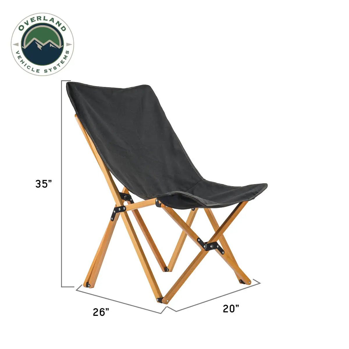OVS Kick It Wooden Camp Chair - Wood Base & Storage Bag by OVS