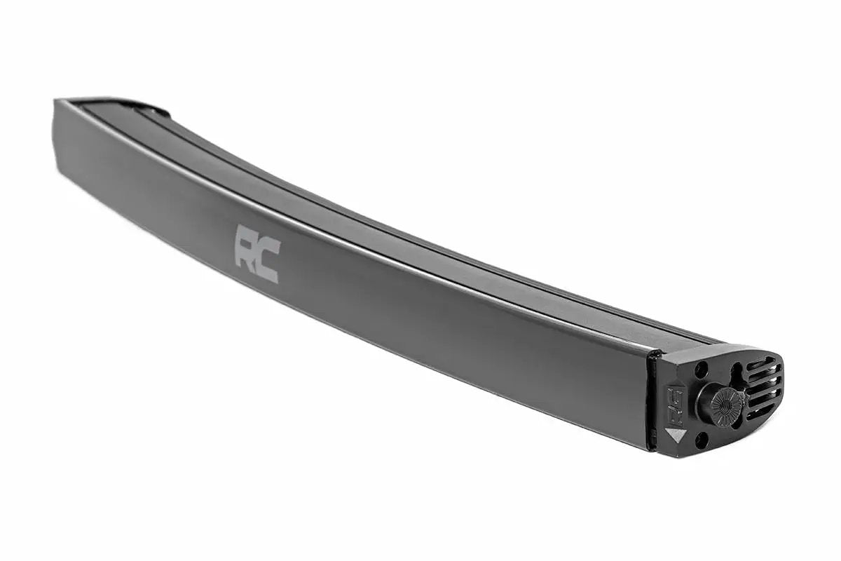 Rough Country 30 Inch Black Series LED Light Bar | Curved | Single Row | Cool White DRL by Rough Country