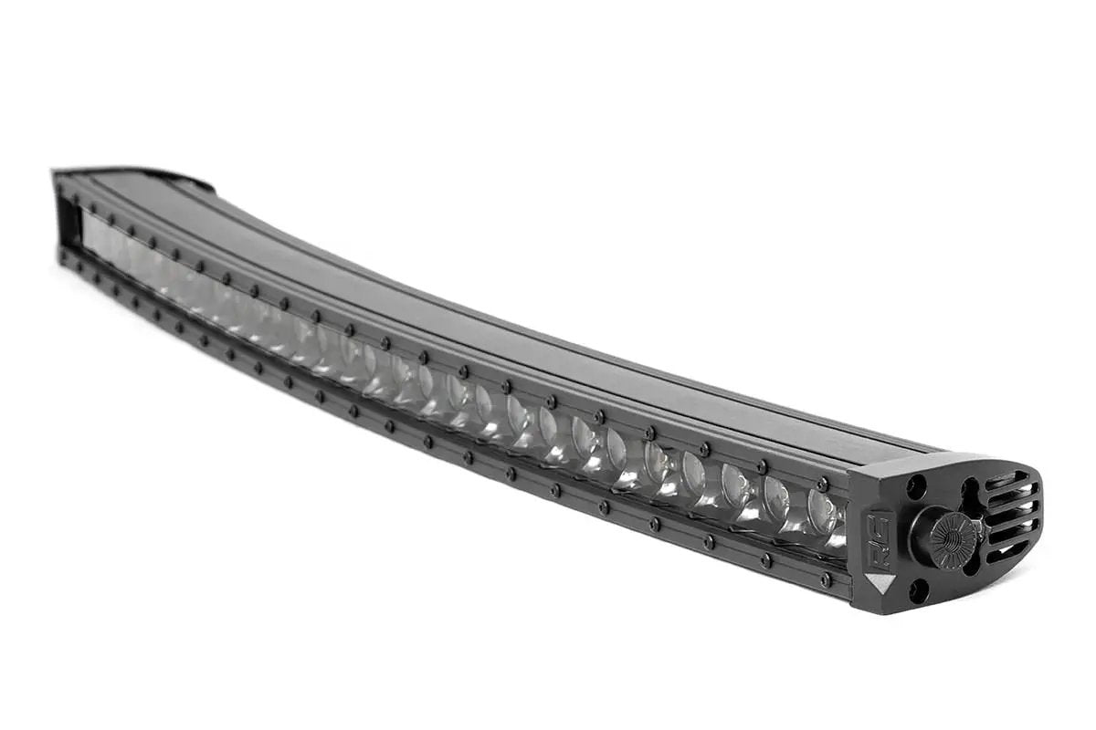 Rough Country 30 Inch Black Series LED Light Bar | Curved | Single Row | Cool White DRL by Rough Country