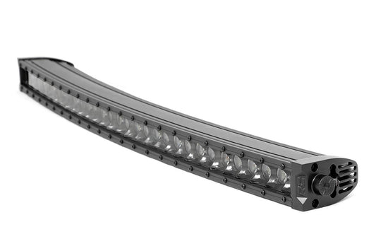 Rough Country 30 Inch Black Series LED Light Bar | Curved | Single Row | Cool White DRL