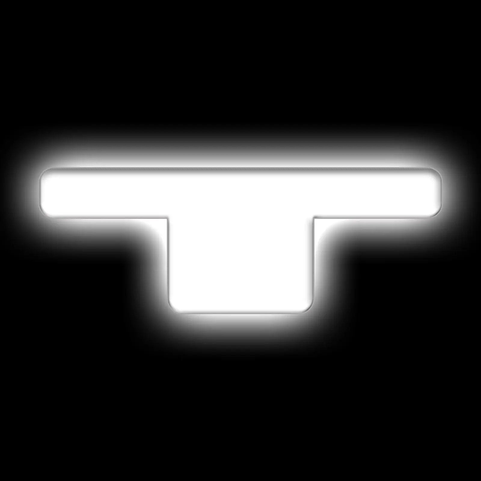 Oracle Lighting Universal Illuminated LED Letter Badges - Matte White Surface Finish - T by Oracle Lighting