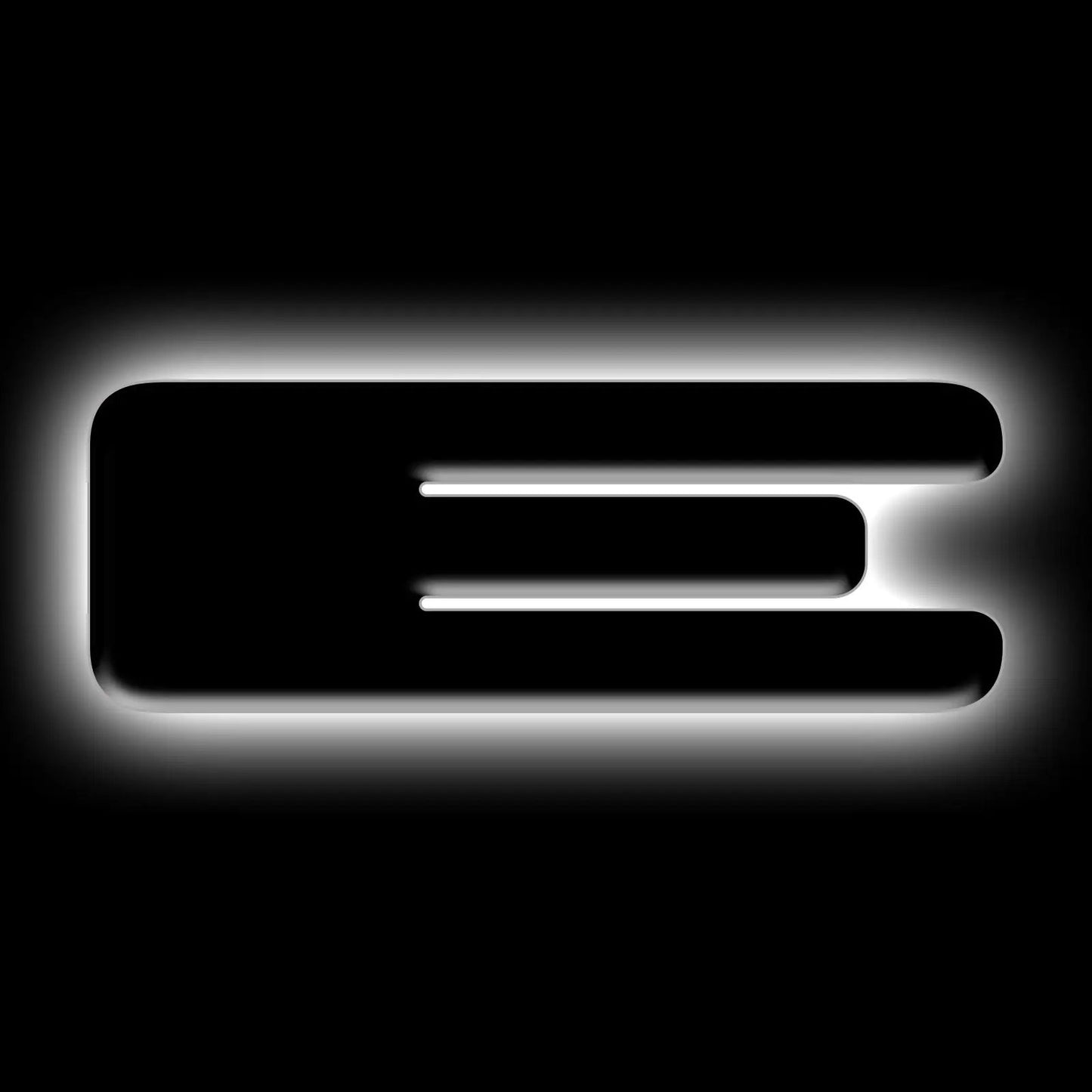 Oracle Lighting Universal Illuminated LED Letter Badges - Matte Black Surface Finish - E by Oracle Lighting