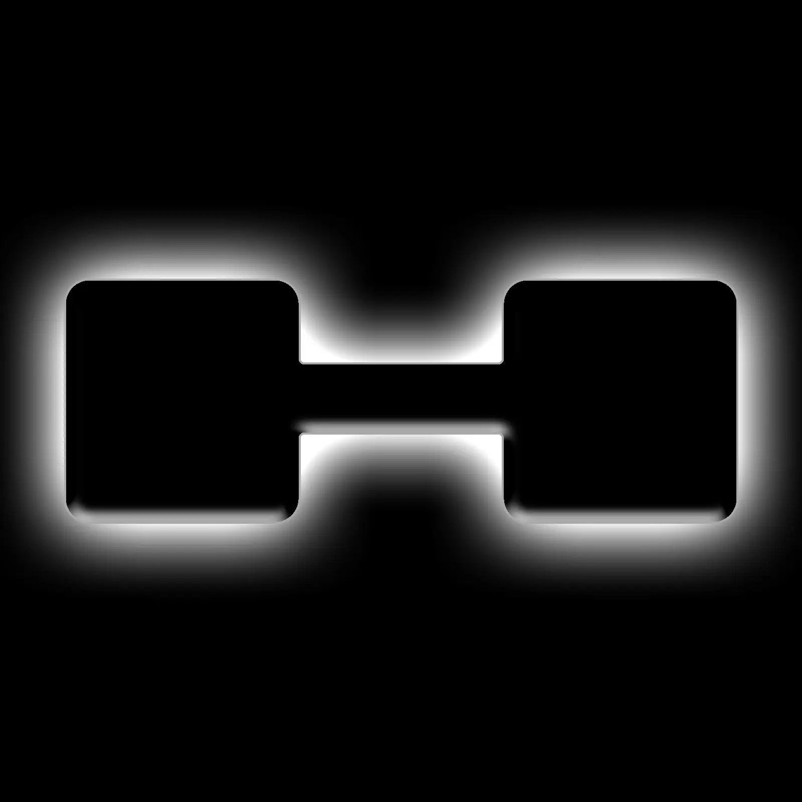 Oracle Lighting Universal Illuminated LED Letter Badges - Matte Black Surface Finish - H by Oracle Lighting