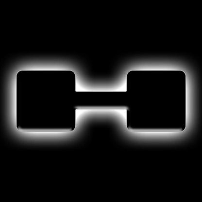 Oracle Lighting Universal Illuminated LED Letter Badges - Matte Black Surface Finish - H by Oracle Lighting