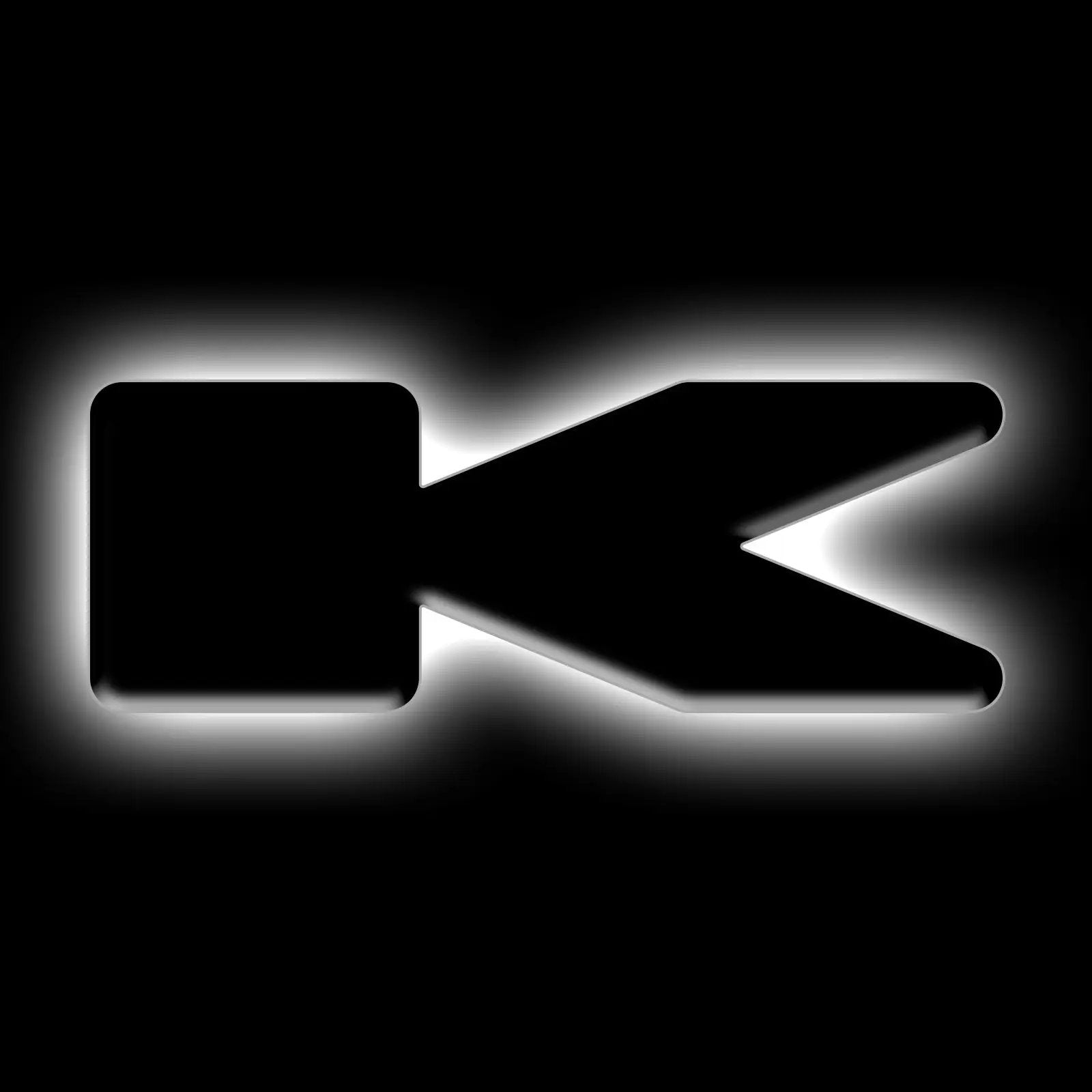 Oracle Lighting Universal Illuminated LED Letter Badges - Matte Black Surface Finish - K by Oracle Lighting