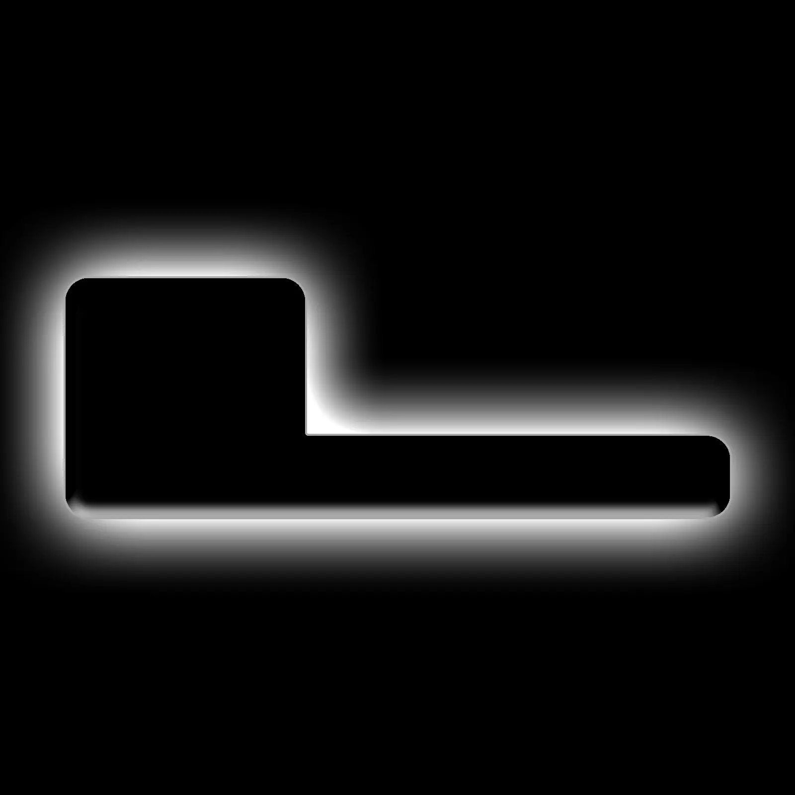 Oracle Lighting Universal Illuminated LED Letter Badges - Matte Black Surface Finish - L by Oracle Lighting
