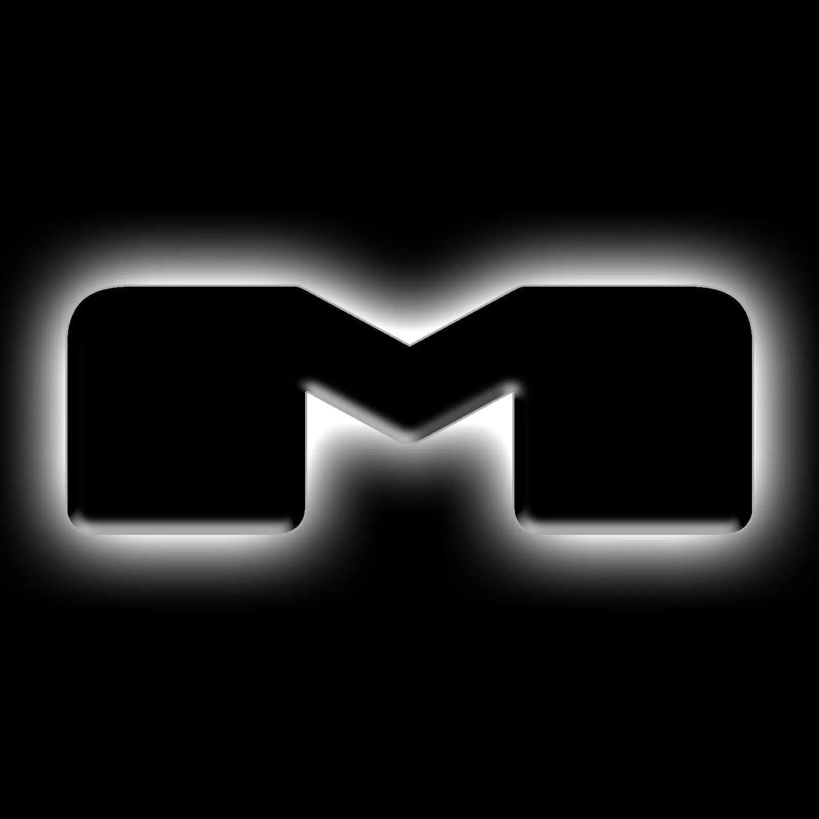 Oracle Lighting Universal Illuminated LED Letter Badges - Matte Black Surface Finish - M by Oracle Lighting