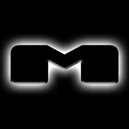 Oracle Lighting Universal Illuminated LED Letter Badges - Matte Black Surface Finish - M by Oracle Lighting