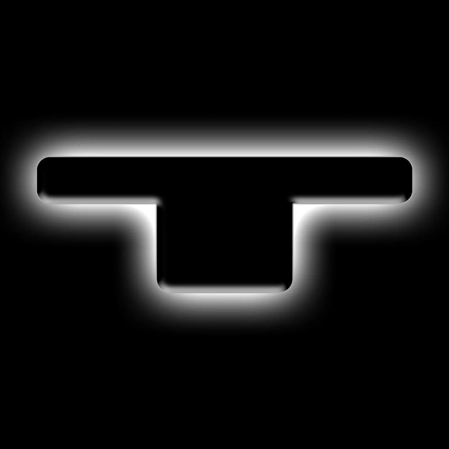Oracle Lighting Universal Illuminated LED Letter Badges - Matte Black Surface Finish - T by Oracle Lighting