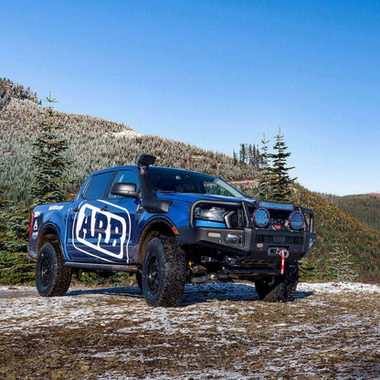 ARB Summit Winch Bumper Kit, Integrit Textured Black Powder Coat Finish, Air Bag Compatible, Tow Points, Light And Antenna Mounts, ARB Fog Lights Included