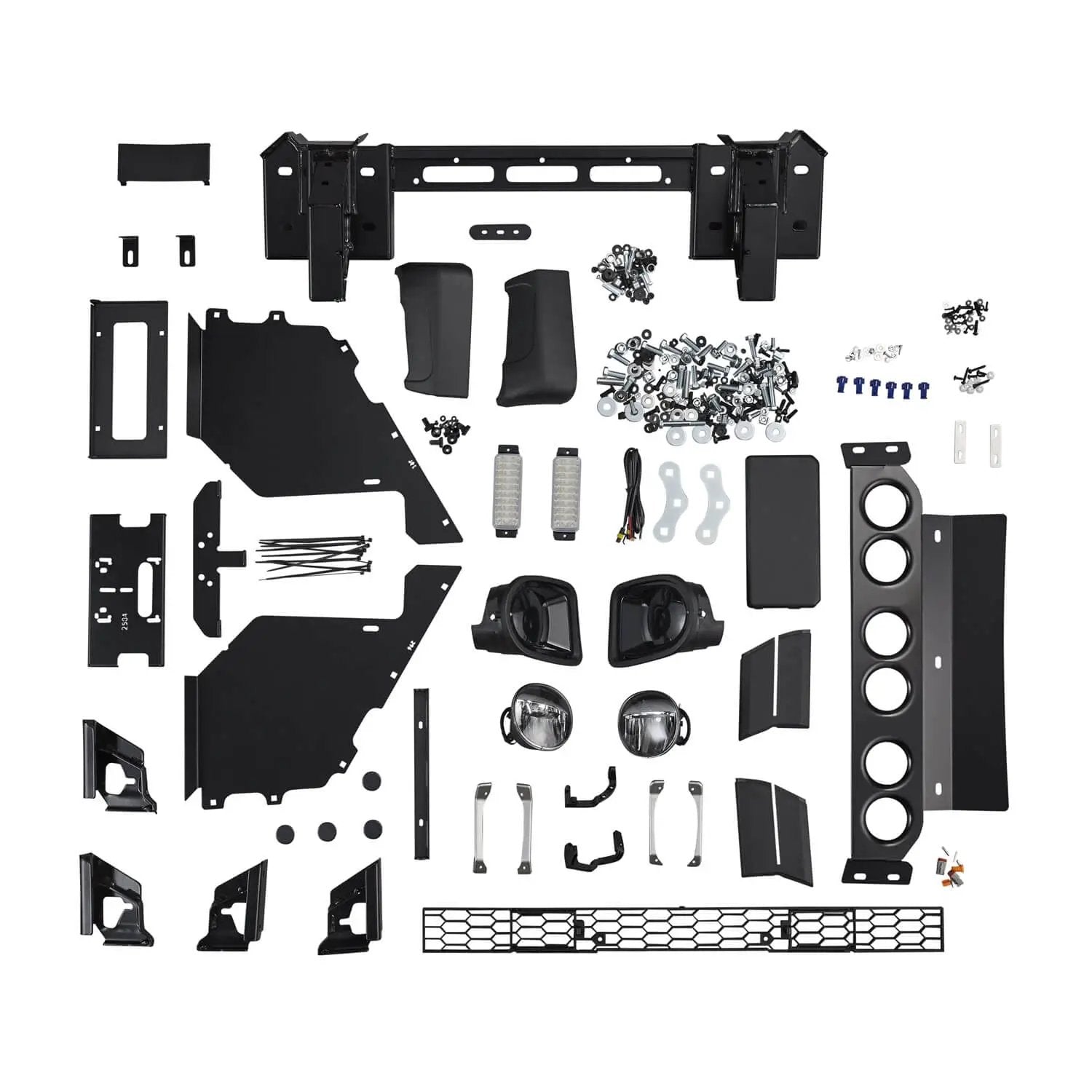 ARB Summit Winch Bumper Kit, Integrit Textured Black Powder Coat Finish, Air Bag Compatible, Tow Points, Light And Antenna Mounts, ARB Fog Lights Included by ARB