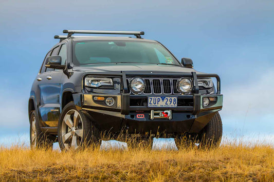 ARB Deluxe Winch Bumper, Airbag Approved, includes Recessed Indicators, Optional Fog Light Provision, Tow Points, Split Pan, Works w/Parking Sensors