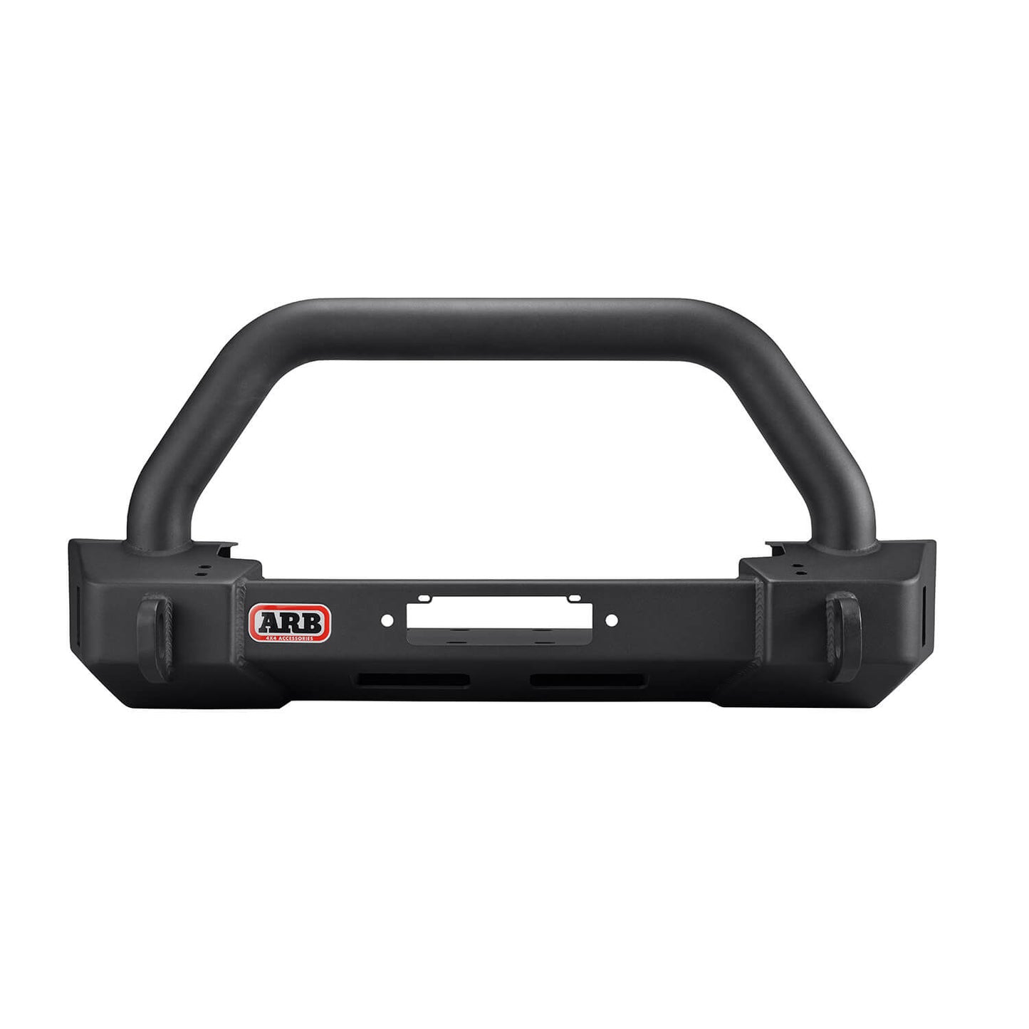 ARB Stubby Bumper accommodates a winch and allows for use with larger diameter tires.