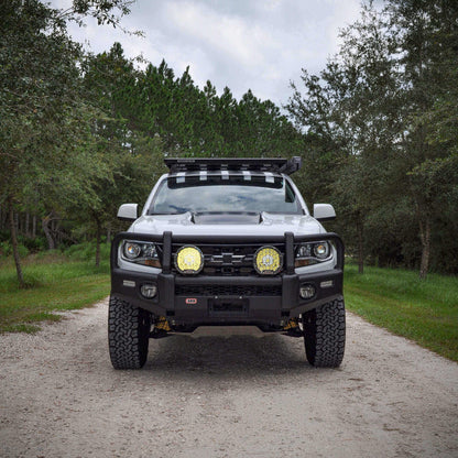 ARB Summit Winch Bumper Kit, Integrit Textured Black Powder Coat Finish, Air Bag Compatible, Tow Points, Light And Antenna Mounts, ARB Fog Lights Included