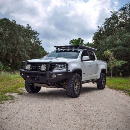 ARB Summit Winch Bumper Kit, Integrit Textured Black Powder Coat Finish, Air Bag Compatible, Tow Points, Light And Antenna Mounts, ARB Fog Lights Included