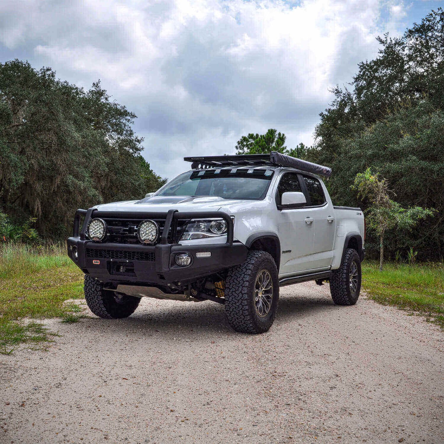 ARB Summit Winch Bumper Kit, Integrit Textured Black Powder Coat Finish, Air Bag Compatible, Tow Points, Light And Antenna Mounts, ARB Fog Lights Included