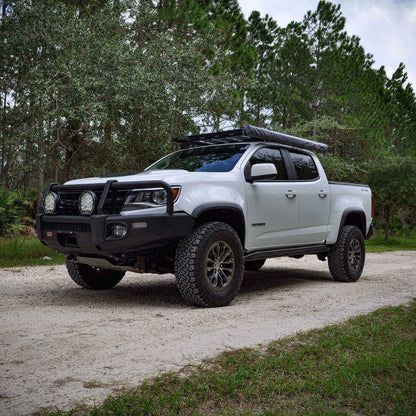 ARB Summit Winch Bumper Kit, Integrit Textured Black Powder Coat Finish, Air Bag Compatible, Tow Points, Light And Antenna Mounts, ARB Fog Lights Included