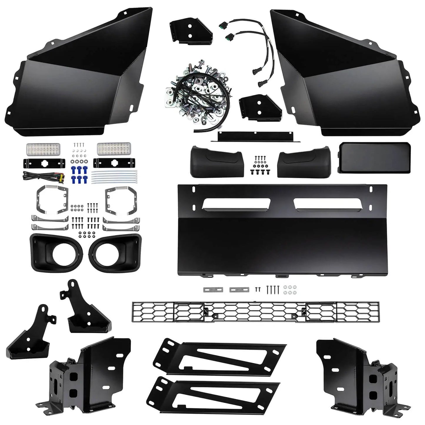 ARB Summit Sahara Bar, Optional Center Tube, Jacking Points, Buffers, Provision for Winch, Driving Lights, CB Antenna, Recessed Fog Lights, Split Pan Design by ARB