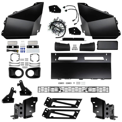 ARB Summit Sahara Bar, Optional Center Tube, Jacking Points, Buffers, Provision for Winch, Driving Lights, CB Antenna, Recessed Fog Lights, Split Pan Design by ARB