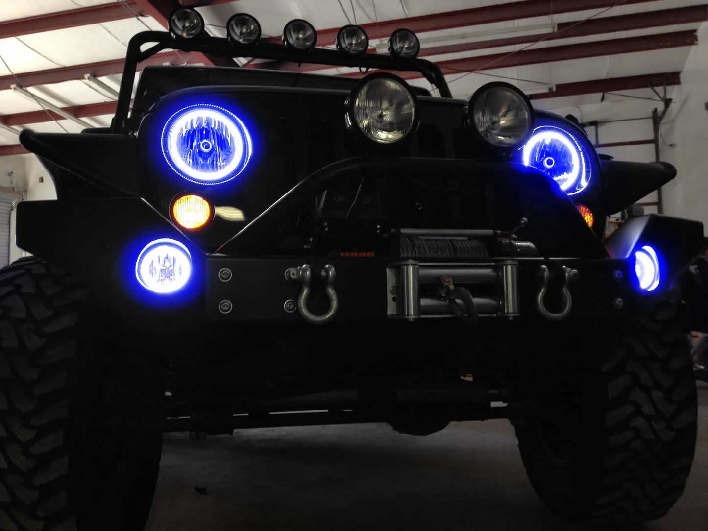 Oracle Lighting The halos are encased in a special polymer resin, making them completely waterproof and install by attaching around the headlight lens. The kit is 12V powered thus can be wired to a switch, controller, or parking lights. by Oracle Lighting