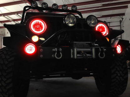 Oracle Lighting The halos are encased in a special polymer resin, making them completely waterproof and install by attaching around the headlight lens. The kit is 12V powered thus can be wired to a switch, controller, or parking lights. by Oracle Lighting
