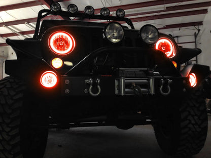 Oracle Lighting The halos are encased in a special polymer resin, making them completely waterproof and install by attaching around the headlight lens. The kit is 12V powered thus can be wired to a switch, controller, or parking lights. by Oracle Lighting