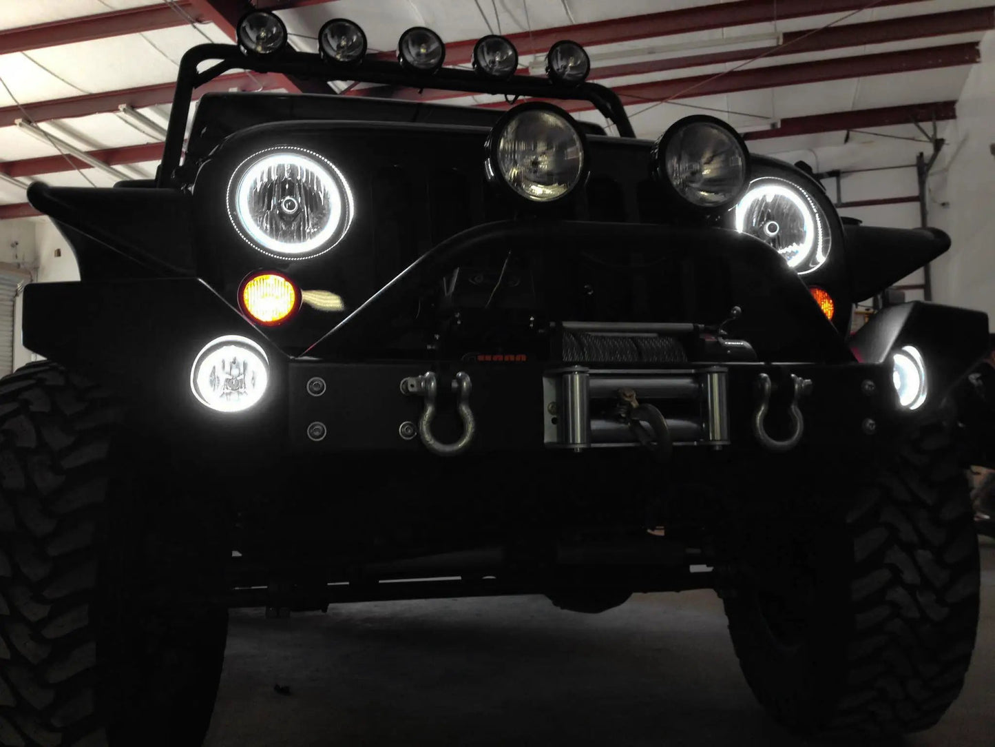 Oracle Lighting The halos are encased in a special polymer resin, making them completely waterproof and install by attaching around the headlight lens. The kit is 12V powered thus can be wired to a switch, controller, or parking lights. by Oracle Lighting