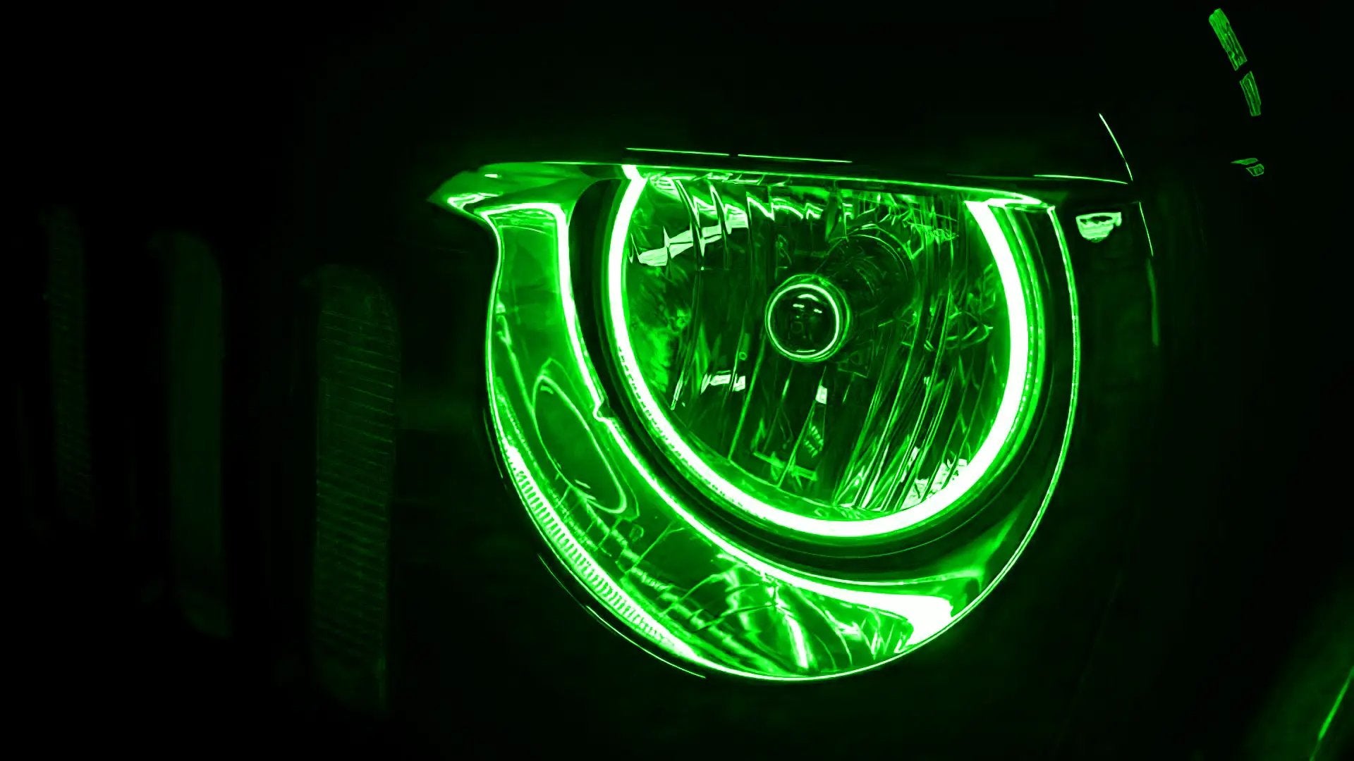 Oracle Lighting The halos are encased in a special polymer resin, making them completely waterproof and install by attaching around the headlight lens. The kit is 12V powered thus can be wired to a switch, controller, or parking lights. by Oracle Lighting