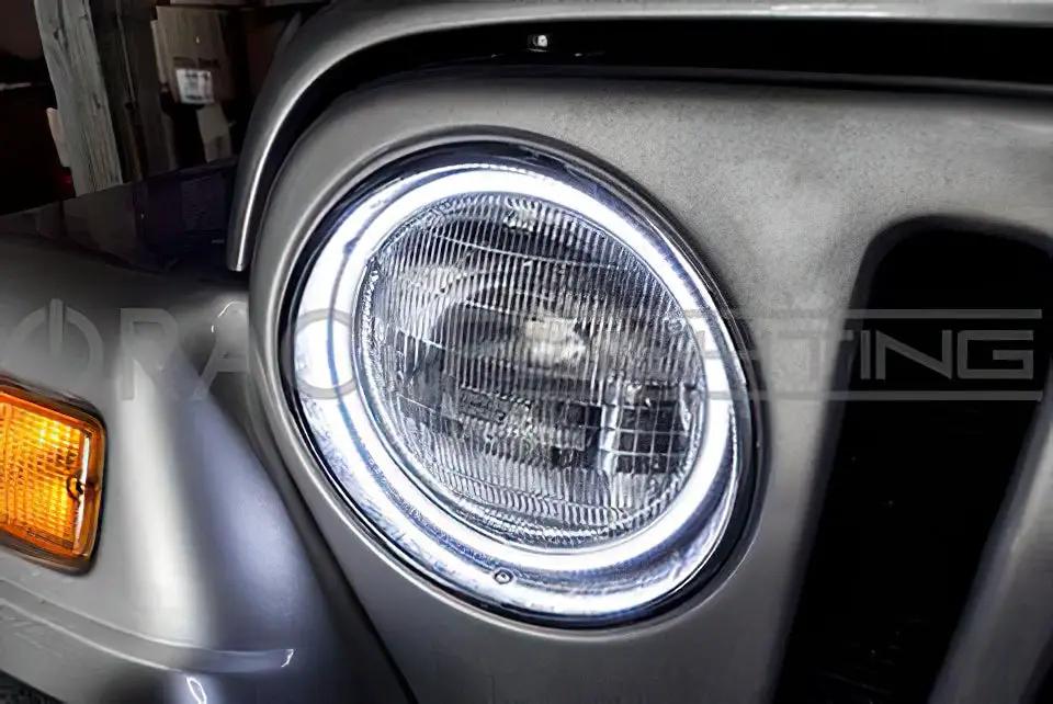 Oracle Lighting This universal LED Halo kit are waterproof and thus can easily be installed onto outside of lens with included 3M adhesive backing. Quick wiring to any 12V power source. Different ColorSHIFT(tm) controller options, sold separately. by Oracle Lighting