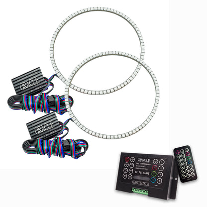 Oracle Lighting This universal LED Halo kit are waterproof and thus can easily be installed onto outside of lens with included 3M adhesive backing. Quick wiring to any 12V power source. Different ColorSHIFT(tm) controller options, sold separately. by Oracle Lighting