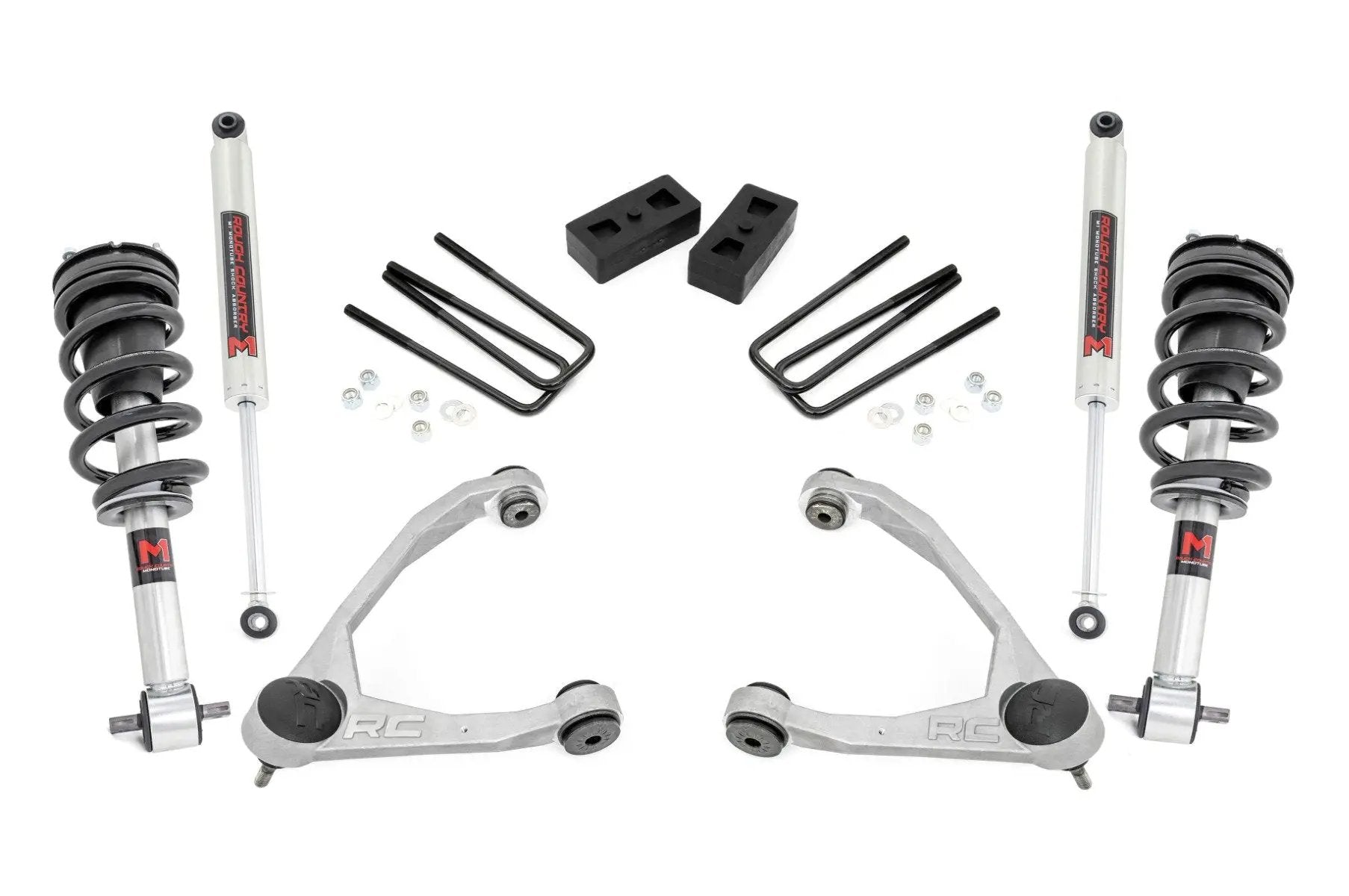 Rough Country 3.5 Inch Lift Kit | Cast Steel | M1 Strut | | Chevy/GMC 1500 (14-16) by Rough Country